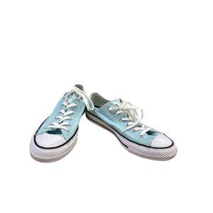 Converse All Star Mens Low Top Sneakers Pale Green Canvas Size 9 SKU 7049